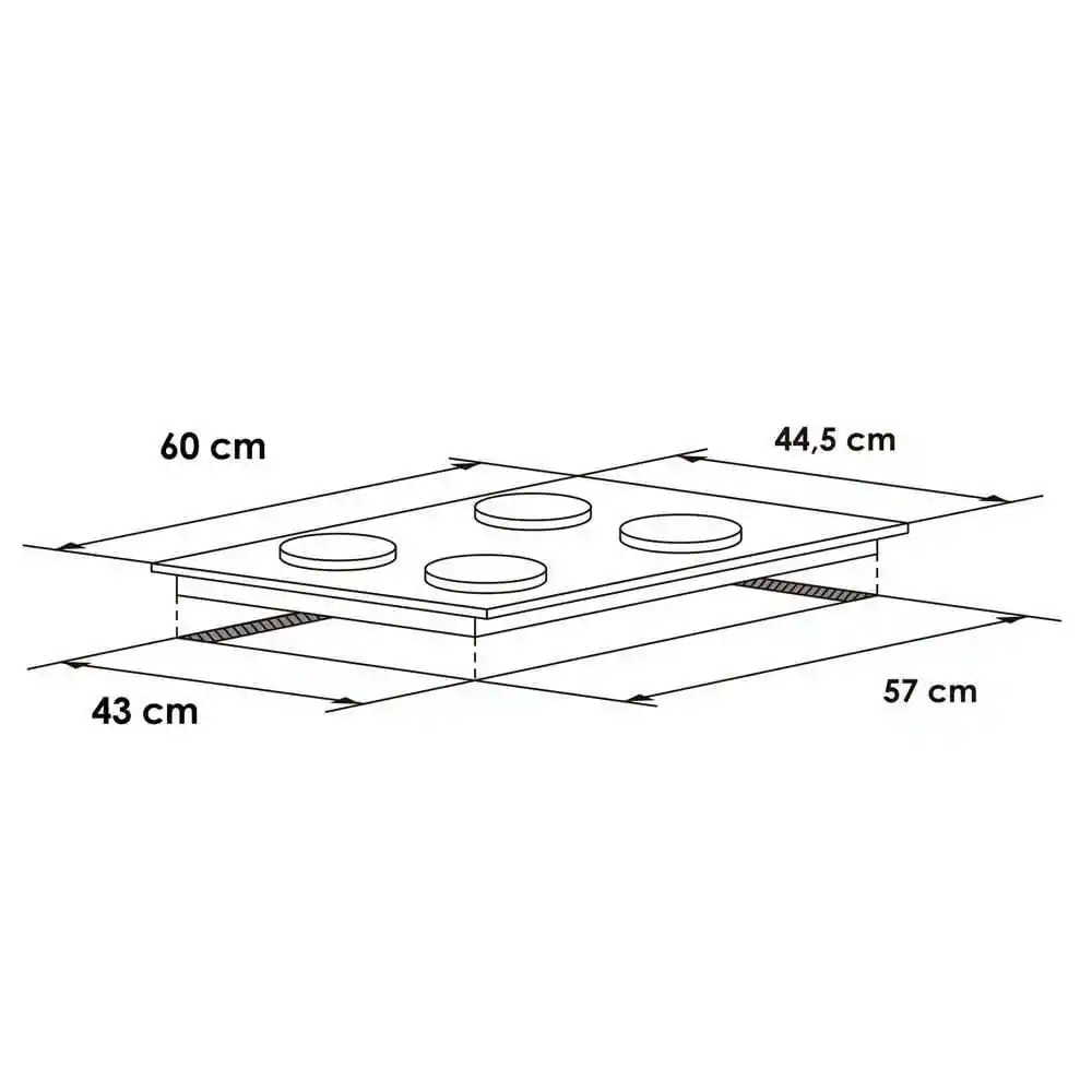 Abba Cg 401-3 Ee - Cubierta De Empotrar En Acero 4Pts