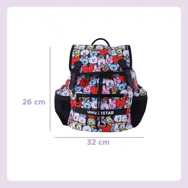 Maleta Multi Estampada Serie Negra Bt21 Miniso