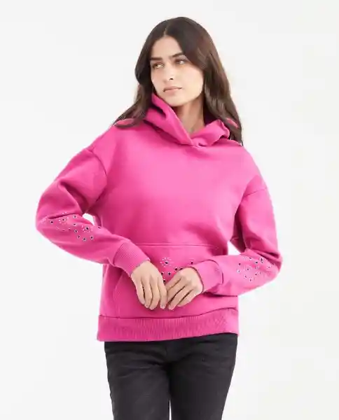 Buzo Hoodie Studs Rosado Talla S Chevignon