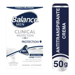 Desodorante Balance Crema Clinical Protection Antibacterial Hombre