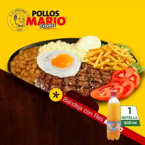 Combo Bandeja con Res + Jugo Hit 500 ml