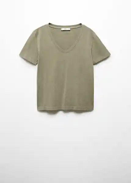 Camiseta Washapi Khaki Talla 24 Mujer Mango