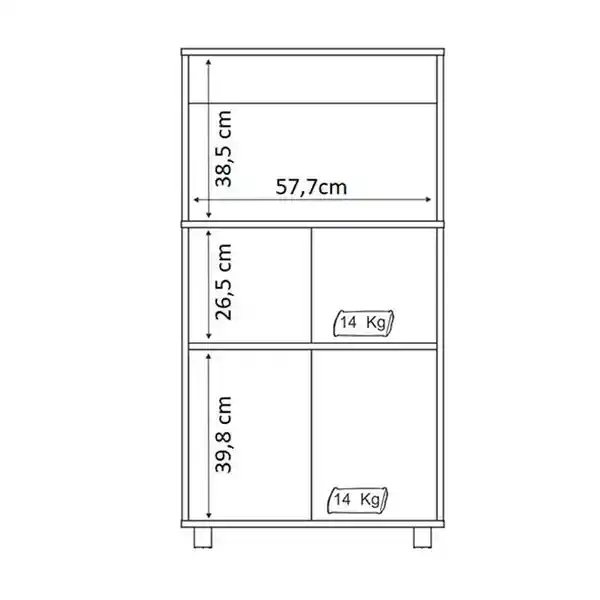 Muebles 2020 Mueble Auxiliar de Cocina Almería Blanco