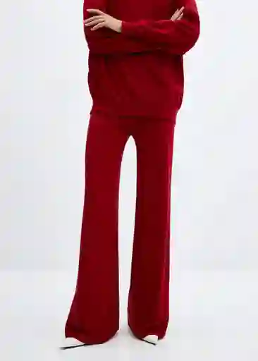Pantalón Vieira Mujer Rojo Talla M Mango