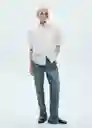 Camisa Nia Off White Talla S Mujer Mango