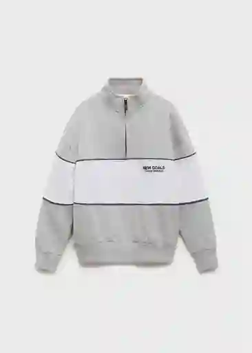 Buzo Sudadera Apres Gris Medio Vigore Talla 10 Niños Mango