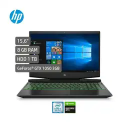 Hp Computador Portátil Pavilion Gaming 8Gb 1Tb HDD 15-DK0001L