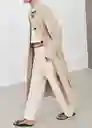 Pantalón Padua Crudo Talla 36 Mujer Mango
