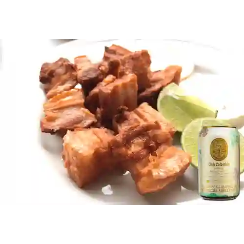 Combo Chicharron Carnudo + Club Colombia Dorada 330 ml