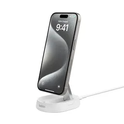 Belkin Base de Carga Qi2 Stand Convertible Pad 15W Blanco