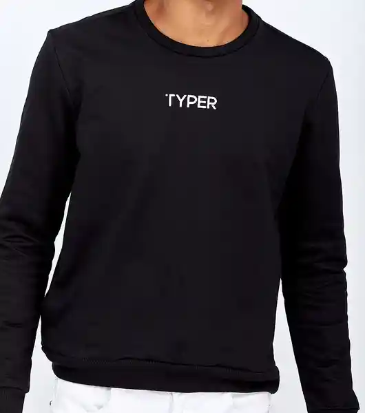 Typer Buzo Negro Talla S 824117