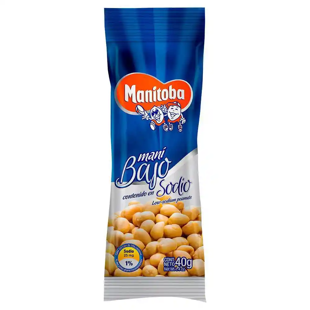 Manitoba Maní Horneado Bajo Contenido en Sodio