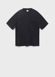 Camiseta Single Negro Talla S Hombre Mango