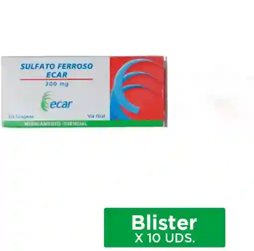 Ecar Sulfato Ferroso (200 mg)
