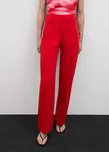 Pantalón Maca Rojo Talla 40 Mujer Mango