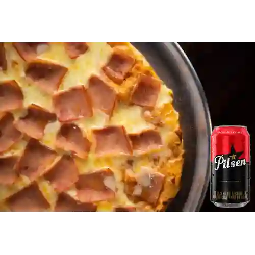 Combo Pizza 4 Porciones + Pilsen 330ml