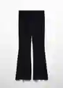 Leggings Flare Negro Talla 19 Teen Niñas Mango