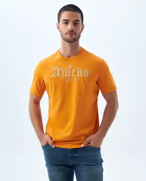 Camiseta Hombre Naranjado Talla L 849F002 Americanino