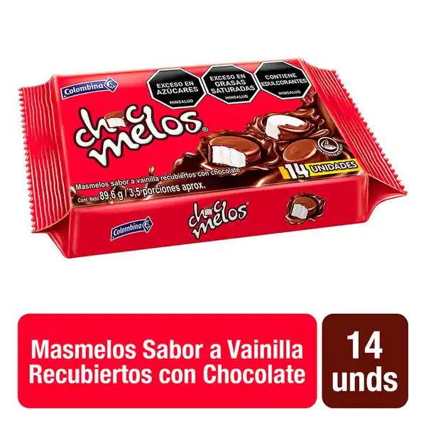 Chocmelos Masmelo Cubierto de Chocolate