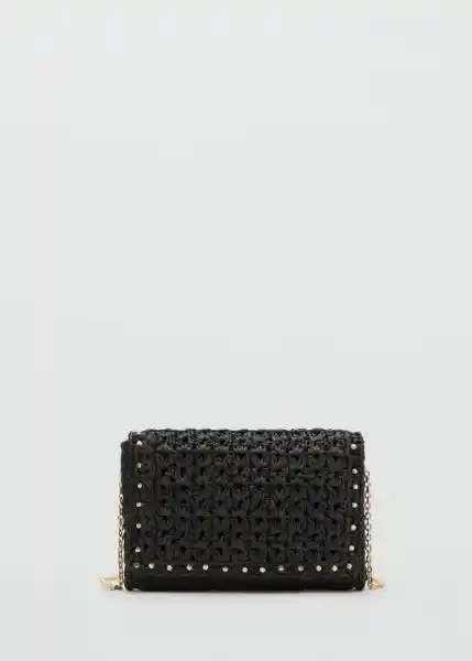 Bolso M Espiga Negro Talla 99 Mujer Mango