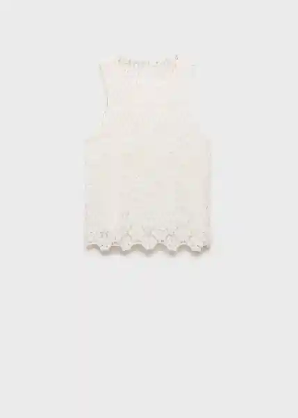 Top Goose Offwhite Talla S Mujer Mango