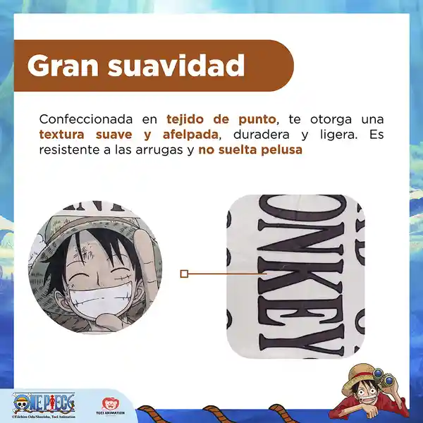 Manta Extra Grande Colección One Piece Luffy Miniso