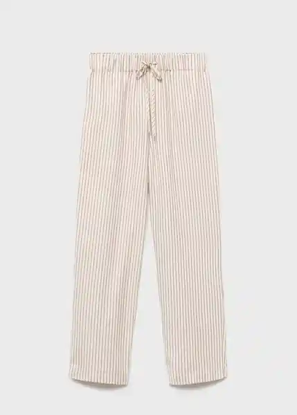 Pantalón Pijama Pilo Marfil Talla M Mujer Mango