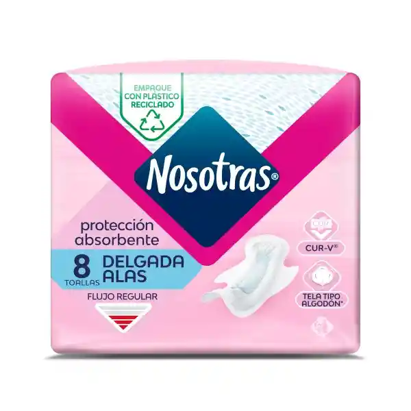 Nosotras Toalla Delgadas Alas Tela
