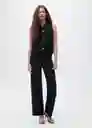Chaleco Yolando Negro Talla L Mujer Mango
