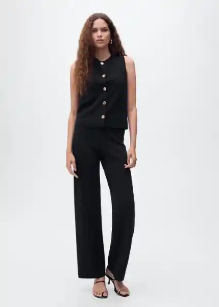 Chaleco Yolando Negro Talla L Mujer Mango