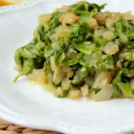 Bandeja con acelga y sopa del dia