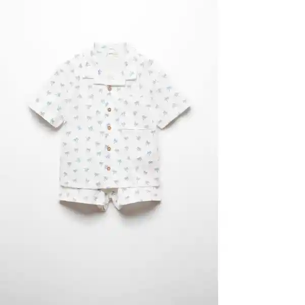 Pijama Palmpy Off White Talla 70 Niños Mango