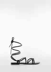 Sandalias Gina Negro Talla 41 Mujer Mango