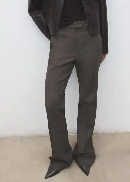 Pantalón Emma Gris Talla 42 Mujer Mango