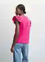 Camiseta Duna Fucsia Talla XS Mujer Mango