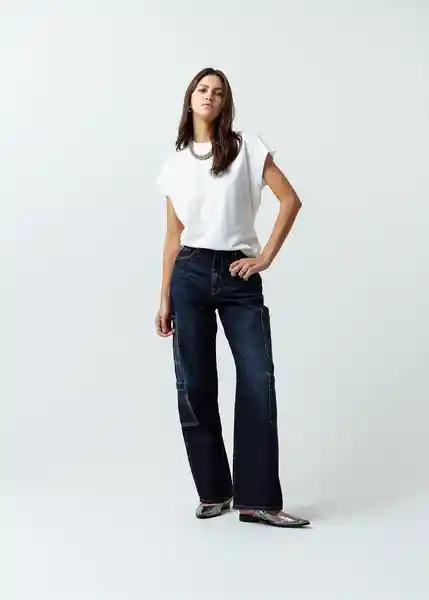 Camiseta Mujer Crudo Puro Claro Talla S 502G004 Naf Naf