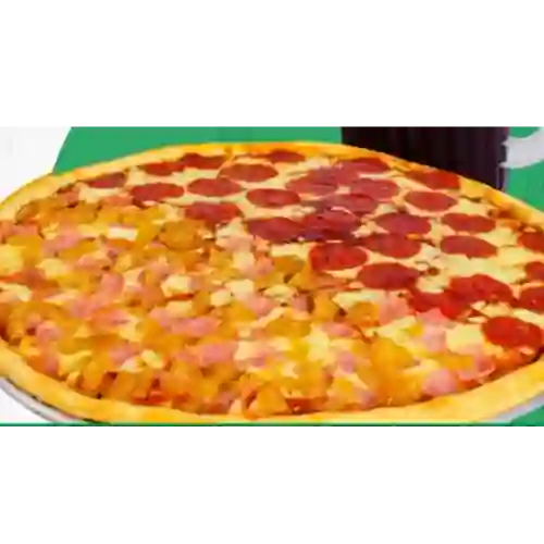 Pizza grande 30x30 mitad y mitad