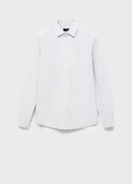Camisa Kodak1 Gris Talla M Hombre Mango