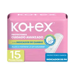 Kotex Protector Diario Con Indicador de Ph 15 Und