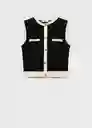 Chaleco Pia Negro Talla XS  Mujer Mango