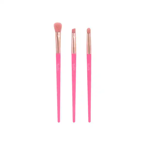 Set Brochas de Belleza Para Ojos Pink me Miniso