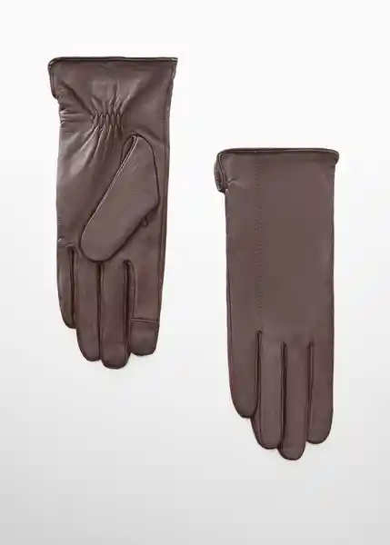 Guantes Ofelia Marrón Talla S Mujer Mango