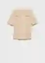 Jersey Bibe Beige Talla M Mujer Mango