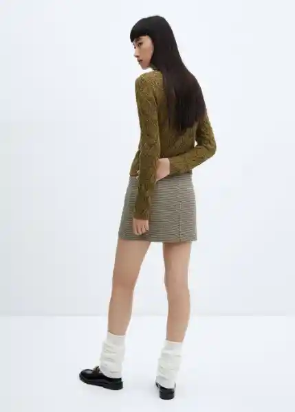 Jersey Piqui Khaki Talla M Mujer Mango