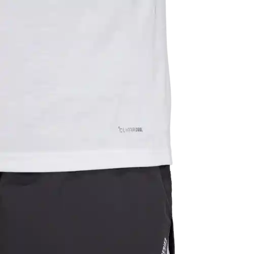 Adidas Camiseta Logo Manga Corta Entrenamiento Hombre Blanco T S