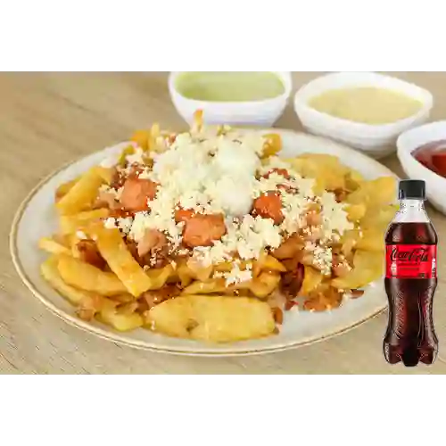 Combo Papas Old School + Coca Cola Sin Azúcar 400 ml