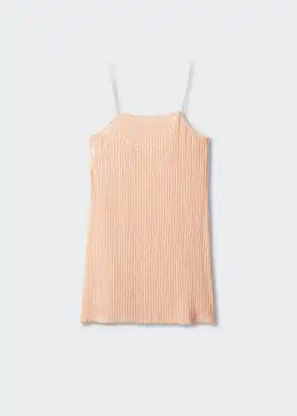 Vestido Teia Rosa Palo Talla M Mujer Mango