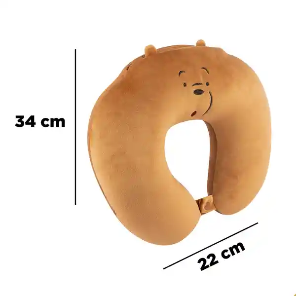 Miniso Almohada De Viaje Ajustable Pardo Osos Escandalosos Mediano Café