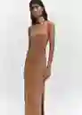 Vestido Catia Caramelo Talla L Mujer Mango