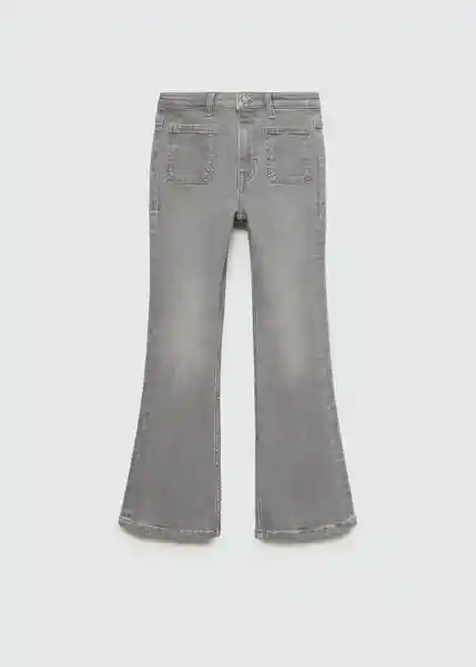 Jean Flare7 Tejano Gris Talla 10 Niñas Mango